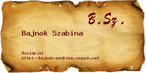 Bajnok Szabina névjegykártya